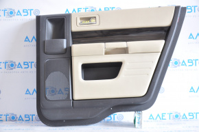 Door trim card rear right Ford Flex 13-19 rest, beige with wooden insert