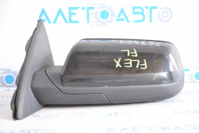 Left side mirror complete Ford Flex 13-19 electric, heated, memory, blind spots, 12 pins, black, scratches