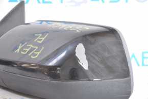 Left side mirror complete Ford Flex 13-19 electric, heated, memory, blind spots, 12 pins, black, scratches