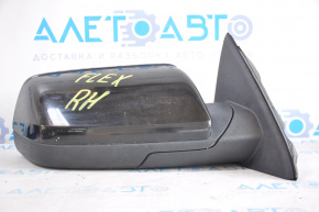 Right side mirror complete Ford Flex 13-19 electric, heated, memory, blind spots, 12 pins, black, raz