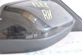 Right side mirror complete Ford Flex 13-19 electric, heated, memory, blind spots, 12 pins, black, raz