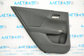 Door trim card rear left Honda Accord 13-15 black with black insert leather, armrest leather, rubbed