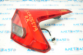 Right headlight Mitsubishi Eclipse Cross 18-20 broken housing, broken glass, cracks, broken fasteners