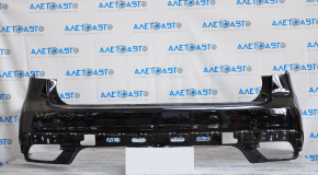 Bare rear bumper Acura MDX 14-16 pre-restoration, black, dents, broken fastener