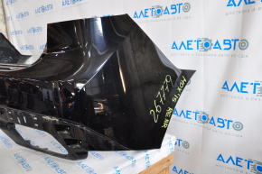 Bare rear bumper Acura MDX 14-16 pre-restoration, black, dents, broken fastener