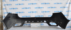 Bare rear bumper Acura MDX 14-16 pre-restoration, black, dents, broken fastener