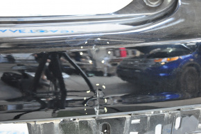 Bare rear bumper Acura MDX 14-16 pre-restoration, black, dents, broken fastener