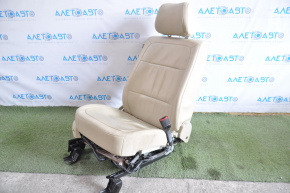 Passenger seat Ford Flex 13-19 leather, with airbag, beige, electro-fur, dry-cleanable