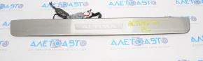 Door sill trim front left outer Nissan Altima 13-18 chrome with backlight