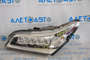 Headlight front left bare Acura MDX 14-16 pre-rest, led. broken housing, broken glass