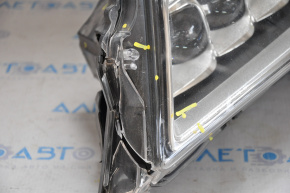 Headlight front left bare Acura MDX 14-16 pre-rest, led. broken housing, broken glass