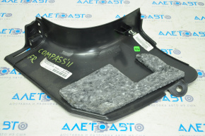 Front pillar trim lower right Jeep Compass 11-16 black, rubbed