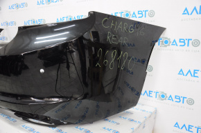 Bare rear bumper Dodge Charger 15-23 rest, black PX8, for parking sensors, scratches