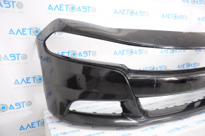 Bare front bumper Dodge Charger 15-23 rest, made, torn, dented, broken crepe, black