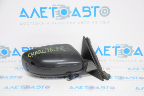 Side mirror right assembly Dodge Charger 11-17 3 pins, black