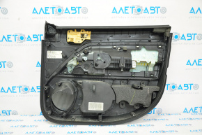 Door trim card front left Jeep Compass 11-16 black with beige insert leather, armrest leather, cracks on leather