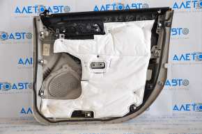 Door trim card front left Ford Explorer 11-12 prerest leather gray, crack on leather