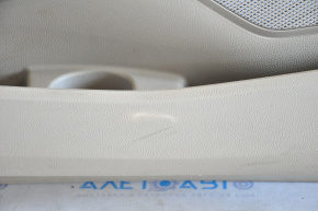 Door trim card front left Ford Explorer 11-12 prerest leather gray, crack on leather