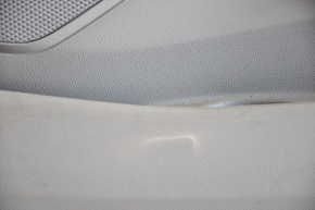 Door trim card front right Ford Explorer 11-12 pre-rest leather gray, plastic turned white, scratches