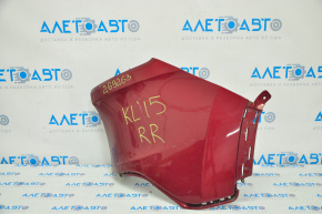 Bumper rear bare right fang Jeep Cherokee KL 14-18 red, crack