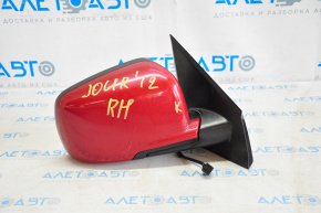 Side mirror right assembly Dodge Journey 11-15 5 pins, heated, red