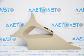 Rear pillar trim left Hyundai Sonata 15-17 beige, broken fastener