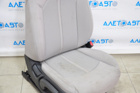 Passenger seat Hyundai Sonata 15-19 without airbag, mechanical, cloth gray, scratched, under chemical
