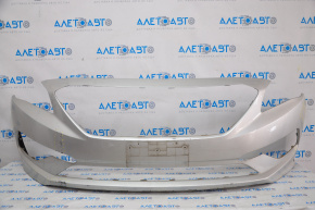 Front bumper bare Hyundai Sonata 15-17 SE hole, broken fasteners, cracks, scratches