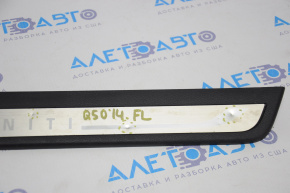 Door sill trim front left outer Infiniti Q50 14-20 chrome, pokes on chrome