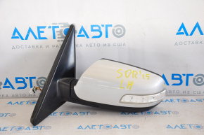 Left side mirror complete Kia Sorento 10-15 7 pins, turn signal, silver