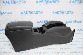 Console center armrest and cup holders Nissan Rogue 17-18 black