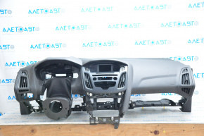 Dashboard front panel without AIRBAG Ford Focus mk3 15-14 rest, broken crepe, scratches