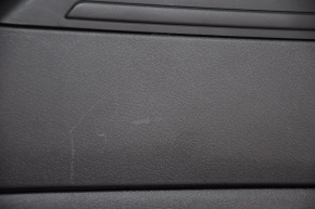 Door trim card rear right Jeep Patriot 11-17 black with black insert plastic, armrest rubber, scratches