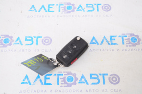 Key VW Tiguan 12-16 4 buttons, folding, cracked case