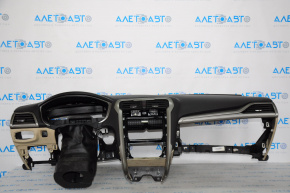 Torpedo front panel without AIRBAG Ford Fusion mk5 13-20 beige, broken mount
