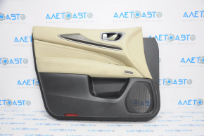 Door trim card front left Infiniti JX35 QX60 13-15 black-beige, for dry cleaning
