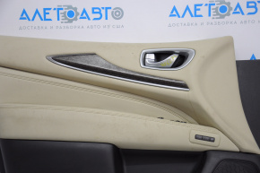 Door trim card front left Infiniti JX35 QX60 13-15 black-beige, for dry cleaning