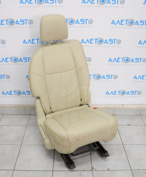 Rear seat right Infiniti JX35 QX60 13-13 leather beige, water damage