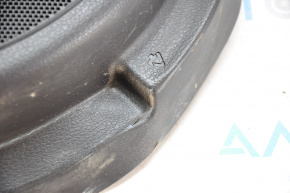 Door trim card rear left Lexus RX350 RX450h 10-12 black with black insert leather, armrest black leather, cracked, broken fastener
