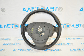 Naked steering wheel Ford Edge 15-18 leather black, without heating with lane control mechanism, worn, cracks