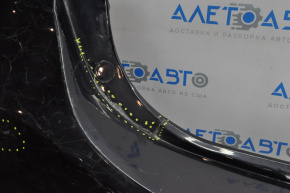 The rear bumper is bare, Mazda 6 14-17 USA, black, torn on the right and left, missing a fragment on the right.