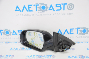 Left side mirror complete Audi A4 B8 08-16 6 pins, heated, turn signal, blue