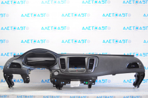 Torpedo front panel without AIRBAG Chrysler 200 15-17 black with blue insert
