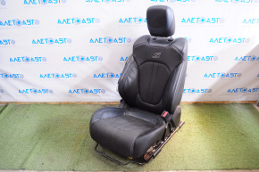 Passenger seat Chrysler 200 15-17 Sport, without airbag, shot, leather combination, cloth black