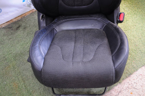 Passenger seat Chrysler 200 15-17 Sport, without airbag, shot, leather combination, cloth black