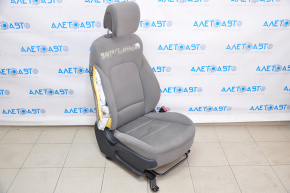 Passenger seat Hyundai Santa FE Sport 13-16 pre-restyling, without airbag, fur, gray cloth, shot