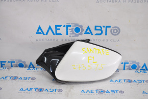 Left side mirror complete Hyundai Santa FE Sport 13-16 pre-rest, 3 pins, white