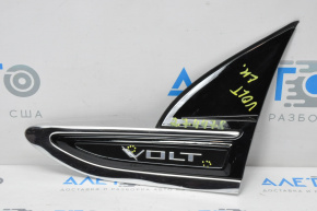 Molding emblem wing left Chevrolet Volt 11-15 broken guide, pokes