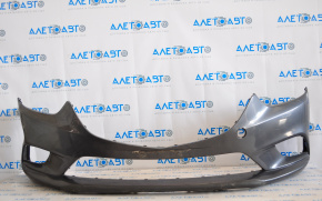 Front bumper bare Mazda 6 13-17 graphite, cracked, bent, rubbed