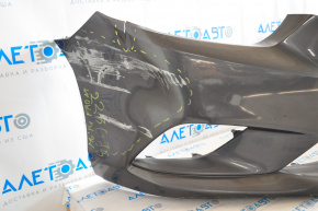 Front bumper bare Mazda 6 13-17 graphite, cracked, bent, rubbed
